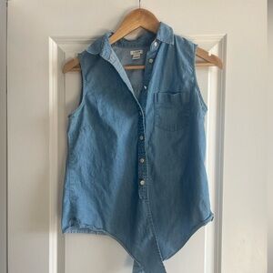 3 for $15 - J. crew sleeveless chambray shirt - size 2